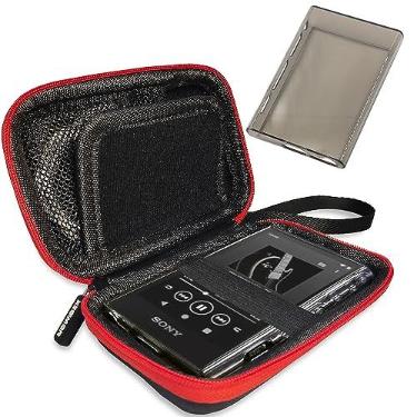 Imagem de XEGIMOR Capa protetora para Sony NW-A306 Walkman Digital Music Player | Capa rígida de transporte e capa de TPU para Sony NW-A306 acessórios de reprodutor de música de alta resolução com protetor