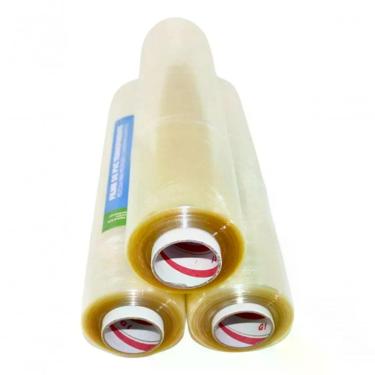 Imagem de Filme PVC 3 Rolos 28x300 Metros Resinite para Embalagem em PVC Atóxico sem Cheiro Uso Profissional Transparente
