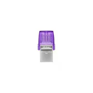 Imagem de Pen Drive 64GB Kingston Data Traveler, micro Duo 3C, USB C e USB-A, 200MB/s - DTDUO3CG3/64GB