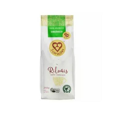 Imagem de Café Torrado em Grãos Orgânico Rituais 3 Corações Pacote 250g