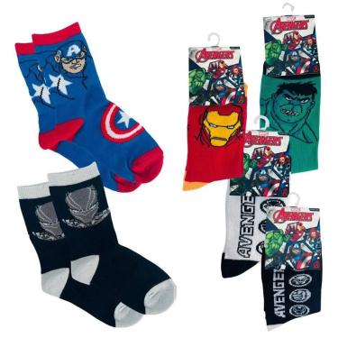 Imagem de Kit 4 Pares de Meias Vingadores 4 a 10 anos Infantil Marvel Jolitex, 8