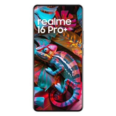 Imagem de Smartphone Realme 16 Pro+ 5G - 512GB, 12GB RAM, Câmera 200MP + Selfie 50MP - Cinza - RMX5131