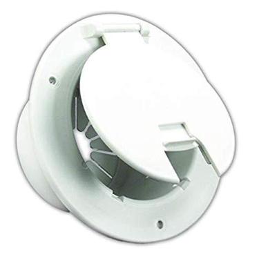 Imagem de JR Products 541-2-A Cabo Elétrico Redondo Deluxe Branco Polar com Parte Traseira