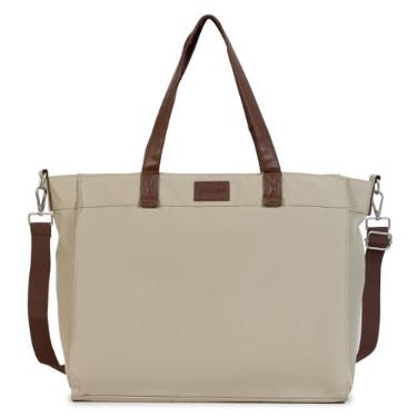 Imagem de Bolsa Tote Daily Clear Gocase - Leve, Moderna e Minimalista (Bege e Caramelo)