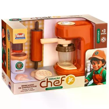 Imagem de Brinquedo de Massinha Geração Chef Jr. Empreendedor para Criar Lanches com Cafeteira Que Faz Barulho e Acende Luzes