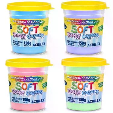 Imagem de Massinha Soft Baby Colors 150g Acrilex