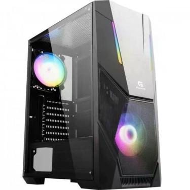 Imagem de Gabinete Gamer Mid Tower Black Hawk Rgb Fortrek
