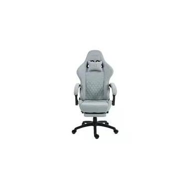 Imagem de Cadeira Gamer Husky Tempest 700, Até 145kg, Almofadas, Reclinável 150º, Tecido, Descanso para Pés, Cinza - HCG700CZT