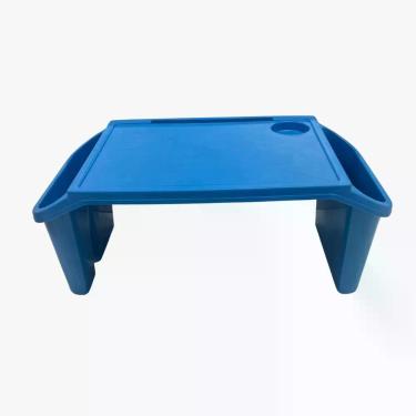 Imagem de Bandeja Mesa Colo Apoio Comer Refeição Cama Suporte Notebook Azul