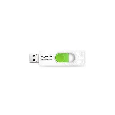 Imagem de Pen Drive 256GB ADATA UV320, USB 3.2, Retrátil, Branco e Verde - AUV320-256G-RWHGN