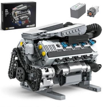 Imagem de Mavo brix V8 Engine Model Kit that Runs, MOC Collectible Mini V8 Engine Building Set with Motor, Home Office Decor, Ideal Gift for 14+ and Adults, Compatible with Lego Set (931 PCS)