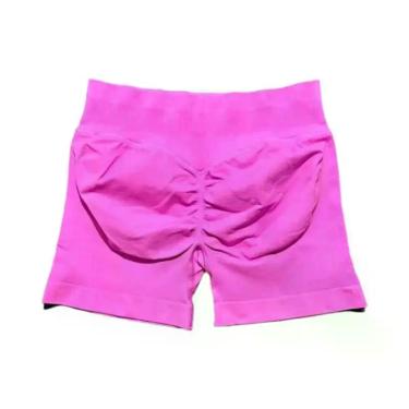 Imagem de Shorts De Yoga E Corrida Femininos De Cintura Alta Sem Costura, Elásti