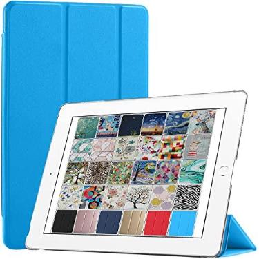 Imagem de iPad 9.7 5ª 6ª geração Air 1ª 2ª geração [iPad 5 6 Air 1 2] A1893 A1822 A1566 MP242LL/A MP252LL/A MPGA2LL/A MH2U2LL/A MH0W2LL/A MD785LL/B MD788LL/B Capa protetora leve com suporte de ângulo duplo -