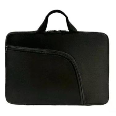 Imagem de Capa Case Notebook Com Bolso, Slim, Prática Reforçada, Ziper Duplo, Preto - 15.6 Polegadas