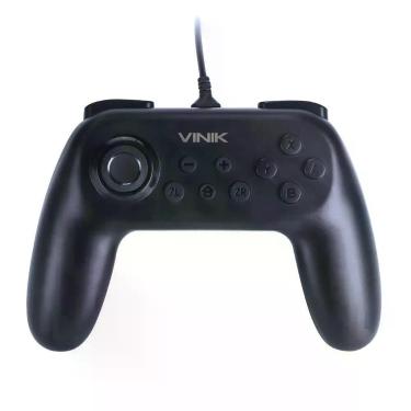 Imagem de Controle com Fio Vinik Ns Preto para Nintendo Switch com Vibração Usb Design Ergonômico