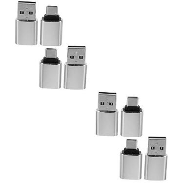 Imagem de OSALADI 8 Peças Adaptador Usb Conversor Usb c Adaptador Para Carregador Adaptador Para Notebook Conversor Usb-c Para Usb 3.0 Usb c Fêmea Para Usb Macho Celular Liga De Alumínio Cabo