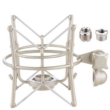 Imagem de Xereizo Suporte Antichoque Para Microfone, Universal De Metal Gravação, Compatível Com Muitos Microfones Condensadores, Como At2020 Mxl 770 990 Samson C01 Rode Nt1-A Neumann U87 Etc.