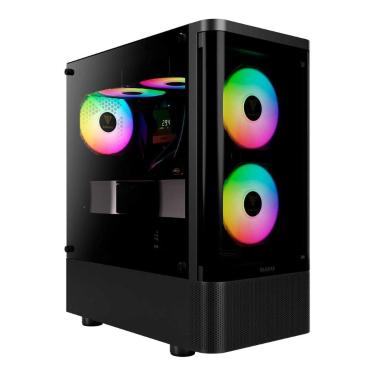 Imagem de Gabinete Gamer Gamdias Talos E3 CG - Vidro Temperado - 3 Coolers ARGB 120mm - ATX - Preto