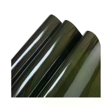 Imagem de Filme Vinílico De Fibra De Carbono 7D Preto E Vermelho De Alto Brilho,
