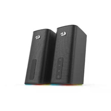 Imagem de Caixa De Som Gamer Redragon Connie Gs814 Iluminação RGB Som Estéreo Usb P2 3.5mm Preto Gs814