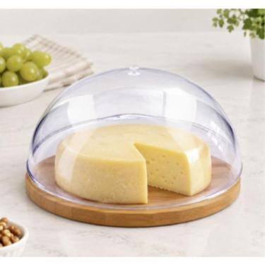Imagem de Cúpula Redonda Transparente Cobre Alimentos Tampa Para Queijo Sobremes