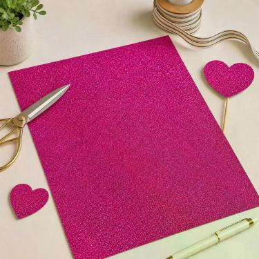 Imagem de Papel Glitter A4 250g Mundoware 10 Folhas para Papelaria Criativa Arte