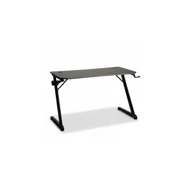 Imagem de Mesa Gamer Husky Snow, Preto - Superfície em Fibra de Carbono, Suporte para Headset e Copo, Resistente à Umidade - HDG100