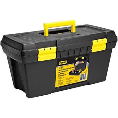 Imagem de Stanley Caixa de Ferramentas Básica 19", Caixa Fabricada em Polipropileno com Dupla Trava Plástica e Régua na Bandeja, Modelo 19-301A