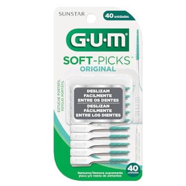 Imagem de Soft Picks GUM Original, Palitos Interdentais, com estojo portátil, 40 unid., Gum