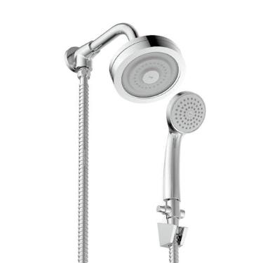 Imagem de "chuveiro Redondo 120mm Com Sistema Autolimpante Com Desviador master Cromado Celite Celite"