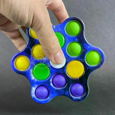 Imagem de Hand Spinner Pop It Led Luminoso Tiktok Sensorial Azul