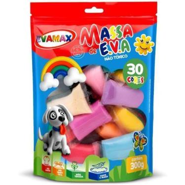 Imagem de Massa de EVA 30 Cores Sortidas Total 300G Pacote - Evamax