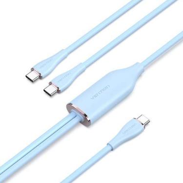 Imagem de Extensor Extensão Duplo USB C 2.0 5A PD 100W 1,5m Azul - Vention