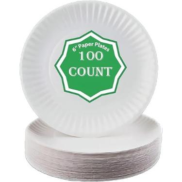 Imagem de Spa Stix Prato de papel descartável de 15 cm - Pacote com 100 unidades