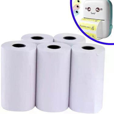 Imagem de 5 Bobina Térmica Mini Impressora Gatinho 57Mm Não Adesiva - Shippei