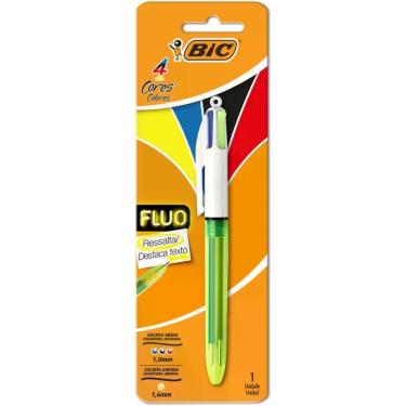 Imagem de Caneta Esferografica BIC 4 Cores Fluo