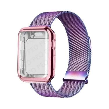 Imagem de Pulseira De Metal Com Fecho Magnético Para Apple Watch, 45mm 44mm 38mm