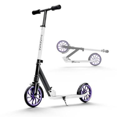 Imagem de PHOEROS Patinete para crianças de 6 a 12 anos, adolescentes e adultos, jovens. Scooter leve de alumínio para adolescentes e adultos, meninos e meninas, com rodas grandes de 20 cm, dobrável, 3 alturas