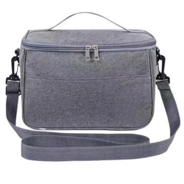 Imagem de Bolsa Térmica de Mão a Prova D'água Para Levar Sucos, Lanches e Marmitas (Cinza/G)