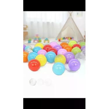 Imagem de 100 Bolinhas de Plástico Coloridas 7,6cm - Congratulations Store