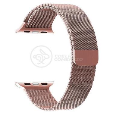 Imagem de Pulseira Milanese de Aço de Ferro Smartwatch 42mm e 44mm Em Aço Inoxid