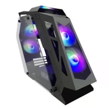 Imagem de Gabinete Gamer M-atx Pixxo, Sem Fonte, USB, 06 Fans, RGB, Vidro Temperado - Htlk6s20a6