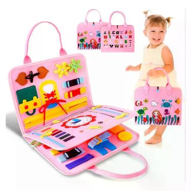Imagem de Bolsa Pasta Infantil Pedagógica Atividades Aprendizados Montessori Sen