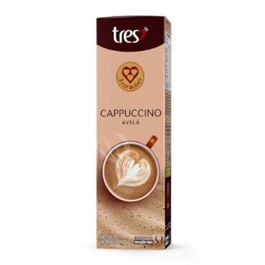 Imagem de 3 Corações Cápsula Cappuccino Avelã TRES - 10 Unidades