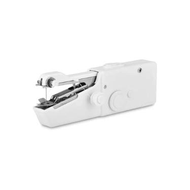 Imagem de Máquina de Costura Manual Portátil, 12 Pontos Ajustáveis, Branca, Alimentação por Pilhas, 21,5x7x3 cm, 228g, com Bobina e Agulha