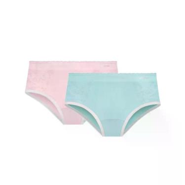 Imagem de Kit Selene 2 Calcinhas Infantil 20670 Verde/Rosa, 0011 verde, Rosa, G