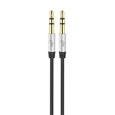 Imagem de Cabo Estéreo Auxiliar de Áudio, Conector P2 X P2, Conectores de 3.5mm Banhados a Ouro, Alta Definição Sonora, Cabo Emborrachado Flexível, 1m, P3510HD, ELG