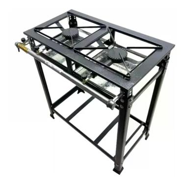 Imagem de Fogão Industrial 2 Bocas Standard Alta Pressão Grelhas Aço 30X30 Mr Fogões