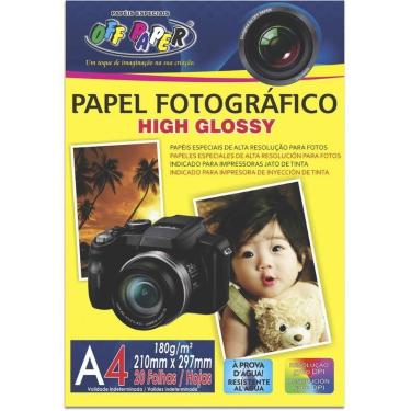 Imagem de Papel Fotografico INKJET A4 HIGH 180G - OFF Paper