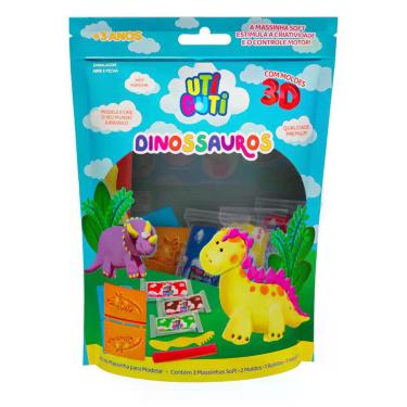 Imagem de Massinha DINOSSAUROS com formas 3D UTIGUTI - Canson